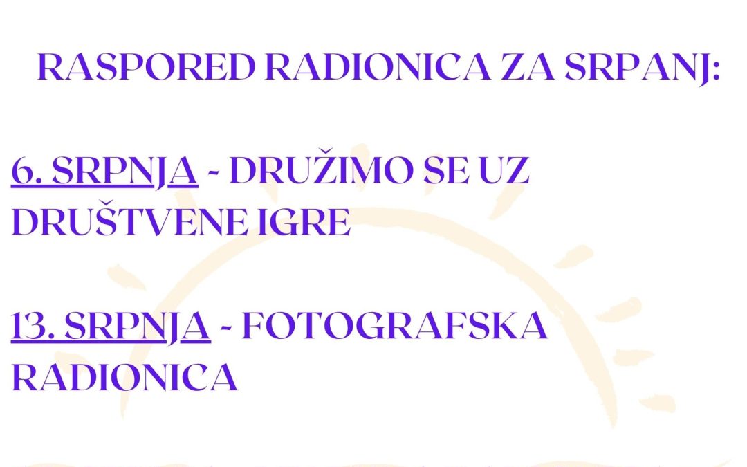 Ljeto u knjižnici – radionice u srpnju